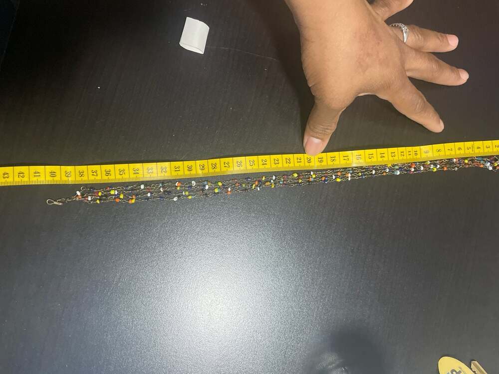 Vintage Style Multi-Strand Colorful Seed Bead Necklace 15"